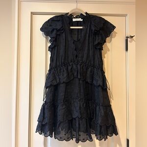 Zimmermann Black Ruffled Dress